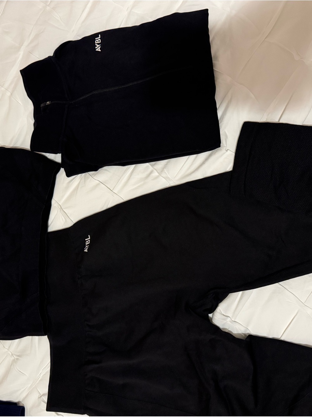 AYBL Black High-Waist Leggings with Matching Black Zip Jacket
